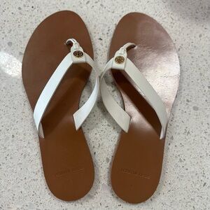 Leather Tory Burch flip flops